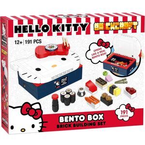 Hello Kitty Bento Box Brick Building Set 191 Pieces Sushi Blocks